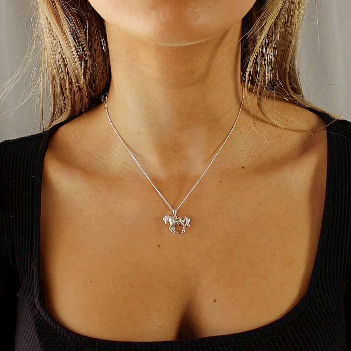Sterling Silver Pony Necklace