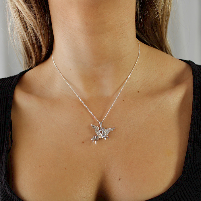 Sterling Silver Pegasus Necklace