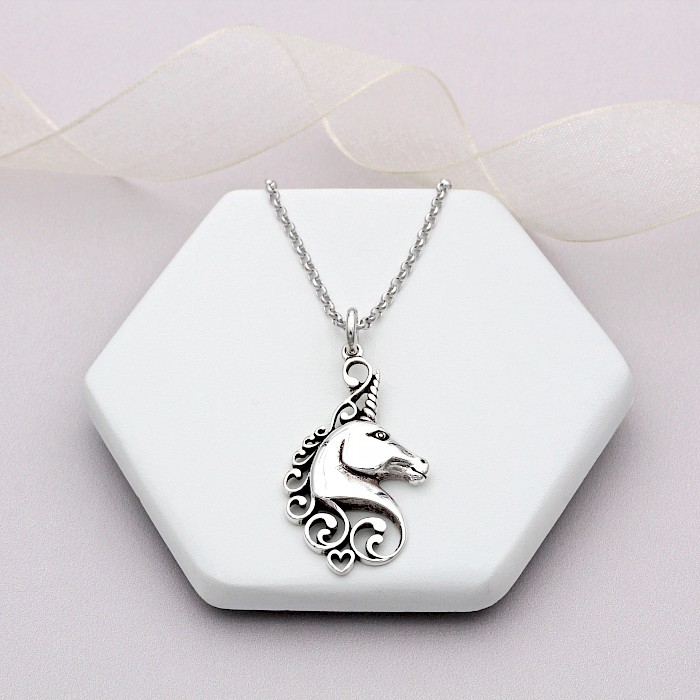 Sterling Silver Unicorn Necklace 