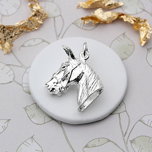 Sterling Silver Horse Head Charm