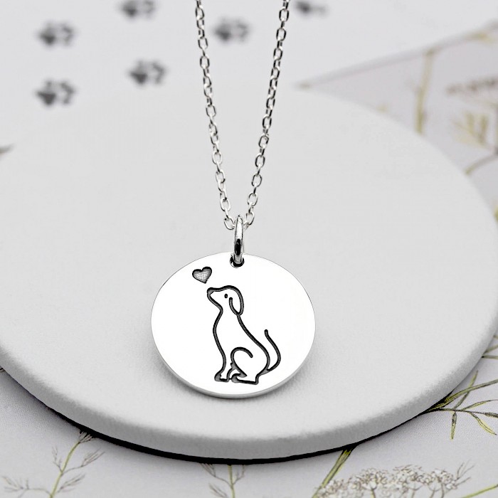 Sterling Silver Puppy Dog Necklace