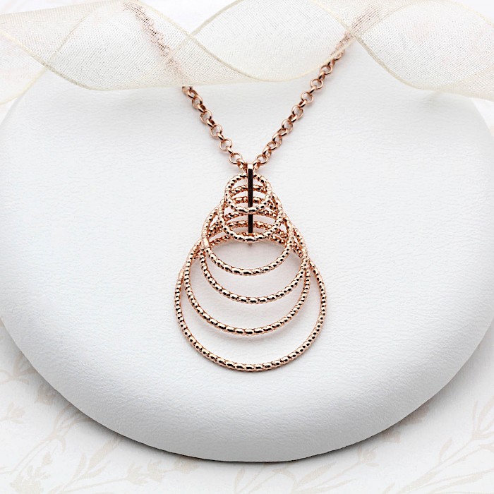 18ct Rose Gold Vermeil Sparkly Necklace