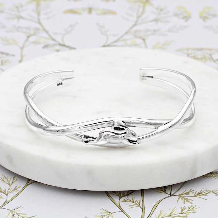 Sterling Silver Hare Bangle
