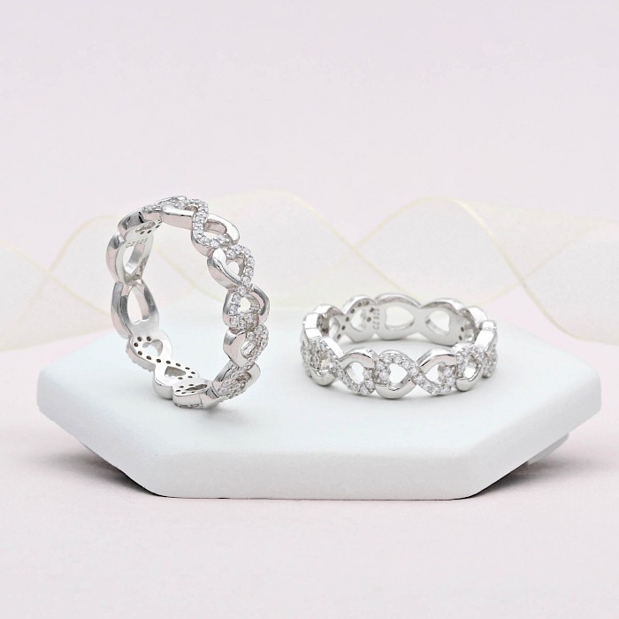 Sterling Silver Sparkly Infinity Ring