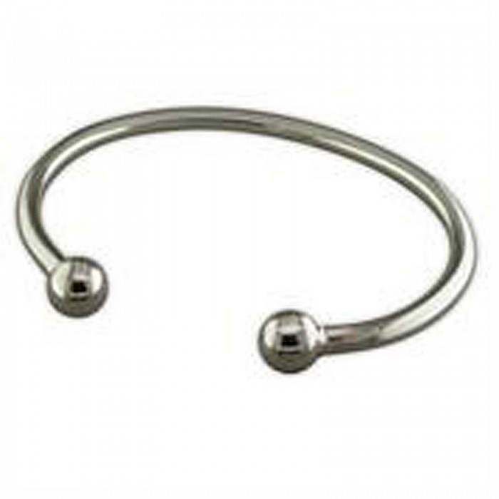 Sterling Silver Men’s Torque Bangle