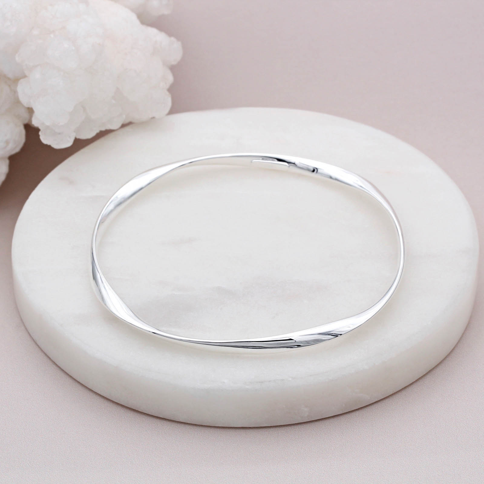 Sterling Silver Twist Bangle | A Touch of Silver