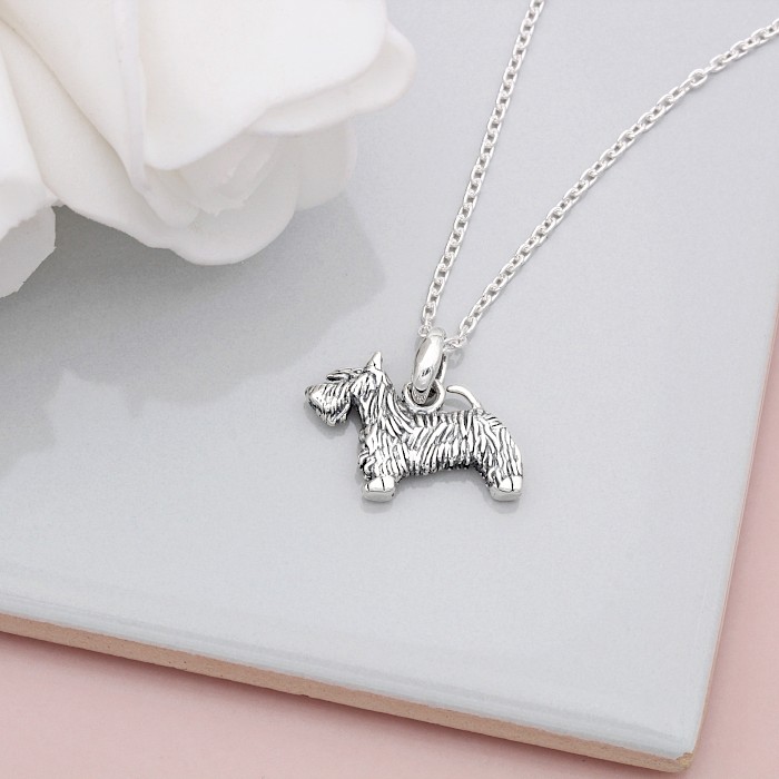Sterling Silver Small Scottie Dog Necklace