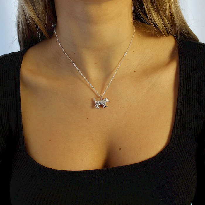 Sterling Silver Cockapoo Necklace